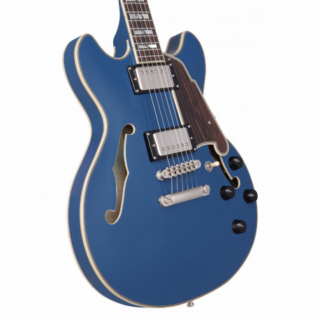 DANGELICO DELUXE MINI DC LE 2022 SAPPHIRE (with stop-bar tailpiece)