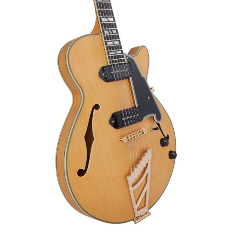 DANGELICO DELUXE SS BARITONE (with stop-bar tailpiece) SATIN HONEY