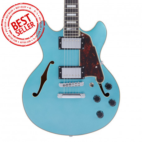 DANGELICO PREMIER MINI DC (with stop-bar tailpiece) Ocean Turquoise