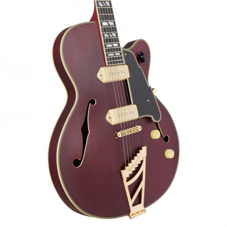 DANGELICO DELUXE 59 (with stairstep tailpiece) SATIN TRANS WINE